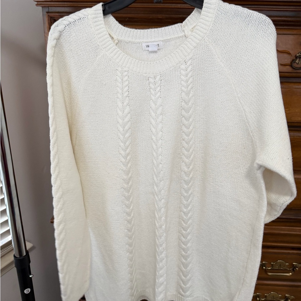 Westport Cream Cable Knit Sweater